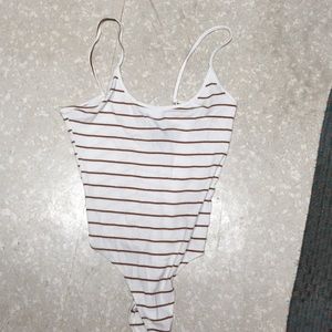 Striped, tank top body suit!